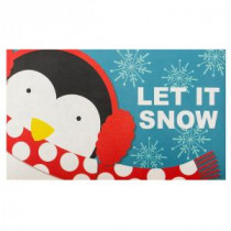 Home Accents Holiday Let it Snow Penguin 18 in. x 30 in. Door Mat-60799079518x30 207037133
