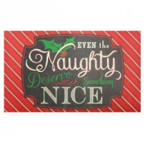 Home Accents Holiday Naughty or Nice 18 in. x 30 in. Door Mat-60799079818x30 207037144