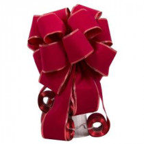 Home Accents Holiday Red Flocked Bow Tree Topper-6229GSHD 205079265