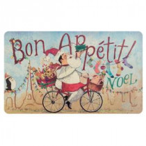 Home Accents Holiday Santa Chef on Bike 18 in. x 30 in. Foam Mat-60122078318x30 207037131
