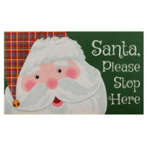 Home Accents Holiday Santa Please Stop Here 18 in. x 30 in. Door Mat-60799059818x30 207072866