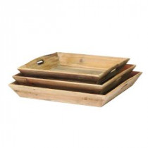 Home Decorators Collection Reclaimed Wood Trays (Set of 3)-9306200950 206461201