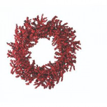 Home Decorators Collection Red Berry 24 in. Artificial Wreath with Pumpkin, Gourd and Maple Leaf-9748700110 300134211