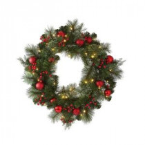 Martha Stewart Living 24 in. Artificial Christmas Wreath with Cedar and Pine-9781000610 300338014
