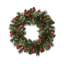 Martha Stewart Living 30 in. Artificial Christmas Wreath with Cedar and Pine-9781010610 300338053