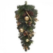 Martha Stewart Living 32 in. Unlit Golden Holiday Artificial Swag-2174900HD 205080202