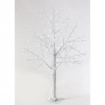Martha Stewart Living 6 ft. Pre-Lit LED Snowy White Artificial Christmas Tree-9773300410 300320422