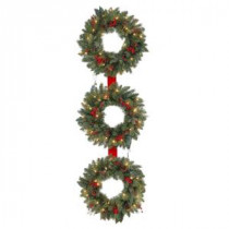 Martha Stewart Living 60 in. Winslow 3-Ring Artificial Wreath with 25 Clear Lights-GD18P4598C00 205983381