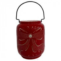 Martha Stewart Living 8 in. Traditional Lantern with Red Bow-X321-GX008 206949787