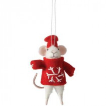 Martha Stewart Living Charlemagne Festive Mouse Ornament-9716450730 300325380