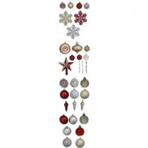 Martha Stewart Living Cranberry Frost Shatter-Resistant Assorted Ornament (100-Pack)-HE-51167A 206444859