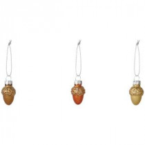 Martha Stewart Living Glass Acorn Mini Ornament (Set of 12)-9784300820 300259593
