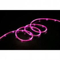 Meilo 80-Light 16 ft. LED Pink Mini Rope Light TRUE-Tech 360° Directional Shine-ML11-MRL16-PN 300383784