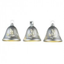 Mr. Christmas 6 in. Silver Musical Bells Indoor/Outdoor with LEDs-67527 207213042