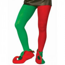 Music Legs Adult Red and Green Elf Tights-7556FW 205737052