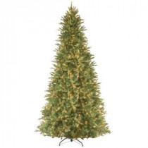 National Tree Company 12 ft. Feel Real Tiffany Fir Slim Hinged Artificial Christmas Tree with 1200 Clear Lights-PETF3-304-120 207183317