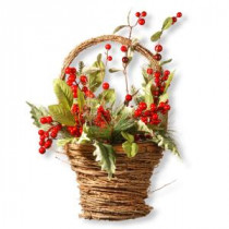 National Tree Company 16 in. Holiday Basket-RAC-JS50889 300487117
