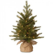 National Tree Company 24 in. Feel-Real Nordic Spruce Tree with Clear Lights-PENS1-333-20-1 300478241