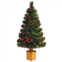 National Tree Company 2.67 ft. Fiber Optic Fireworks Evergreen Artificial Christmas Tree-SZEX7-100-32-1 205331308