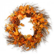 National Tree Company 28 in. Pumpkin Wreath-RAHV-LFG31293 207123492