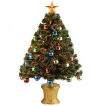 National Tree Company 3 ft. Fiber Optic Fireworks Artificial Christmas Tree with Ball Ornaments-SZOX7-176-36 205331435