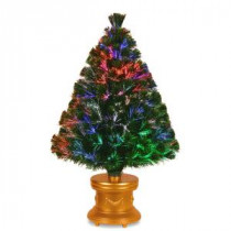 National Tree Company 3 ft. Fiber Optic Fireworks Evergreen Artificial Christmas Tree-SZEX7-100L-36-1 300496207