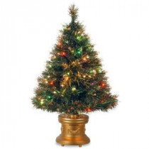 National Tree Company 3 ft. Fiber Optic Ice Artificial Christmas Tree with Multicolor Lights-SZIX7-102L-36-1 300496228