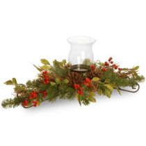 National Tree Company 30 in. Decorative Collection Berry Leaf Centerpiece-DC3-184-30C 300478184