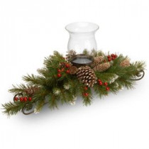 National Tree Company 30 in. Frosted Berry Centerpiece and Candle Holder-FRB3-800-30C-A3 300478161