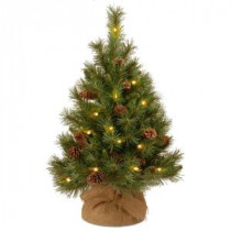 National Tree Company 36 in. Pine Cone Tree with Battery Operated Warm White LED Lights-PC3-3BP-B-1 300478234