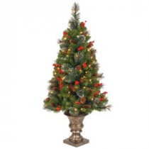 National Tree Company 4 ft. Crestwood Spruce Potted Artificial Christmas Tree with 100 Clear Lights-CW7-306-40 205949564