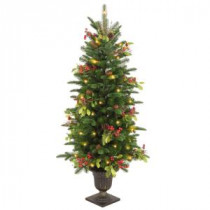 National Tree Company 4 ft. Decorative Collection Berry Leaf Entrance Artificial Christmas Tree-DC3-184L-40 300120630