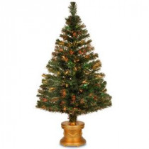 National Tree Company 4 ft. Fiber Optic Fireworks Evergreen Artificial Christmas Tree-SZEX7-100L-48 300496216