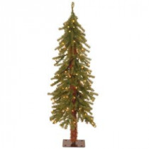 National Tree Company 4 ft. Hickory Cedar Artificial Christmas Tree with 100 Clear Lights-CED7-40LO-S 207183129