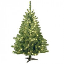 National Tree Company 4 ft. Kincaid Spruce Artificial Christmas Tree with Clear Lights-KCDR-40LO-S 207183177