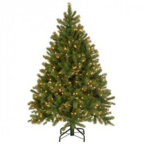National Tree Company 4.5 ft. Downswept Douglas Fir Artificial Christmas Tree with Clear Lights-PEDD1-312-45 207183241