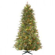 National Tree Company 5 ft. PowerConnect Tiffany Fir Artificial Christmas Slim Tree with Multicolor Lights-PETF4-305P-50MS 300443232