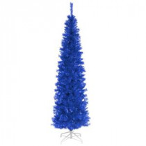 National Tree Company 6 ft. Blue Tinsel Artificial Christmas Tree-TT33-707-60 300487979