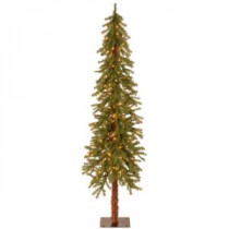National Tree Company 6 ft. Hickory Cedar Artificial Christmas Tree with Clear Lights-CED7-60LO-S 207183133