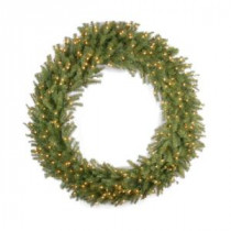 National Tree Company 60 in. Norwood Fir Artificial Wreath with 300 Clear Lights-NF-60WLO 202214874