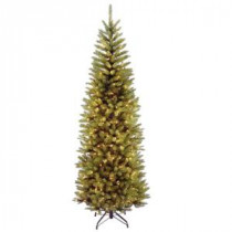 National Tree Company 6.5 ft. Kingswood Fir Pencil Artificial Christmas Tree with Multicolor Lights-KW7-300-65 207183183