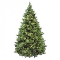National Tree Company 7-1/2 ft. Carolina Pine Hinged Artificial Christmas Tree with 86 Flocked Cones and 750 Clear Lights-CAP3-306-75 207183116