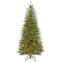 National Tree Company 7-1/2 ft. Dunhill Slim Fir Hinged Artificial Christmas Tree with 600 Clear Lights-DUSLH1-75LO 207183160