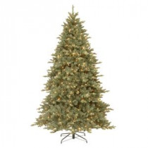 National Tree Company 7-1/2 ft. Feel Real Auburn Spruce Blue Hinged Artificial Christmas Tree with 750 Clear Lights-PEAUB3-300-75 207183217