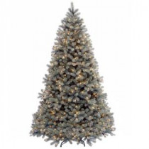 National Tree Company 7-1/2 ft. Feel Real Downswept Douglas Blue Fir Hinged Artificial Christmas Tree with 750 Clear Lights-PEDDB1-312-75 207183253