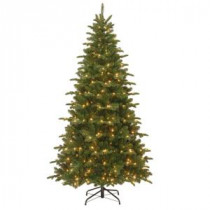 National Tree Company 7-1/2 ft. Feel Real Everest Fir Medium Hinged Artificial Christmas Tree with 450 Clear Lights-PEVG3-311-75 207183321