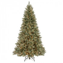National Tree Company 7-1/2 ft. Feel Real Harrington Blue Spruce Hinged Artificial Christmas Tree with 550 Clear Lights-PEHRB7-307-75 207183267