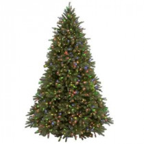 National Tree Company 7-1/2 ft. Feel Real Jersey Fraser Fir Hinged Artificial Christmas Tree with 1250 Multicolor Lights-PEJF1-301-75 207183273