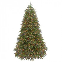 National Tree Company 7-1/2 ft. Feel Real Jersey Fraser Medium Fir Hinged Artificial Christmas Tree with 1000 Multicolor Lights-PEJF1-303-75 207183276