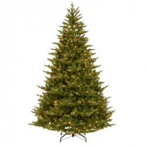 National Tree Company 7-1/2 ft. Feel Real Preston Fir Hinged Artificial Christmas Tree with 800 Clear Lights-PEPT4-308-75 207183304